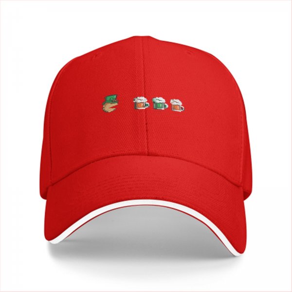 Black Baseball Cap With Leprechaun And Beer Mugs For St. Patrick's Day