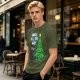 Olive Christmas Cat T-Shirt with Jingle All The Way Print