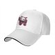 Black Baseball Cap With Cute Skull Cat Ice Cream Graphic
