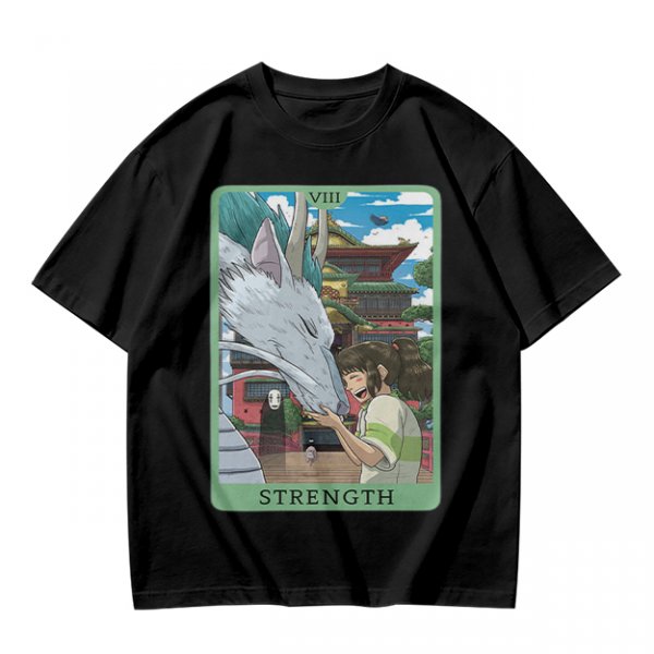 Spirited Away Haku Chihiro Strength Tarot Graphic T-Shirt