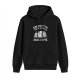 Black hoodie with 'Exhausted from being so awesome' unicorn print
