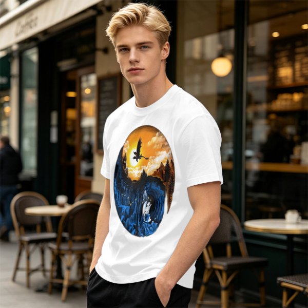 How to Train Your Dragon Night and Light Fury Dragon Scene T-Shirt