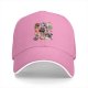 Black Baseball Cap With Cute Cat Food Themed Graphic
