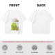 Olive Green T-Shirt With Cute Green Creature Preparing Peas Graphic