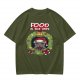 Food is the only Christmas grumpy cat wreath graphic tee