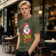 Olive T-Shirt with Santa Claus Jingles Christmas Print