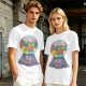 Olive T-Shirt With Cat Gumball Machine Artwork