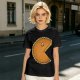 Olive T-Shirt With Pac-Man Style Pumpkin Pie Graphic
