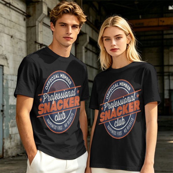 Olive T-Shirt with Professional Snacker Club Official Member Print