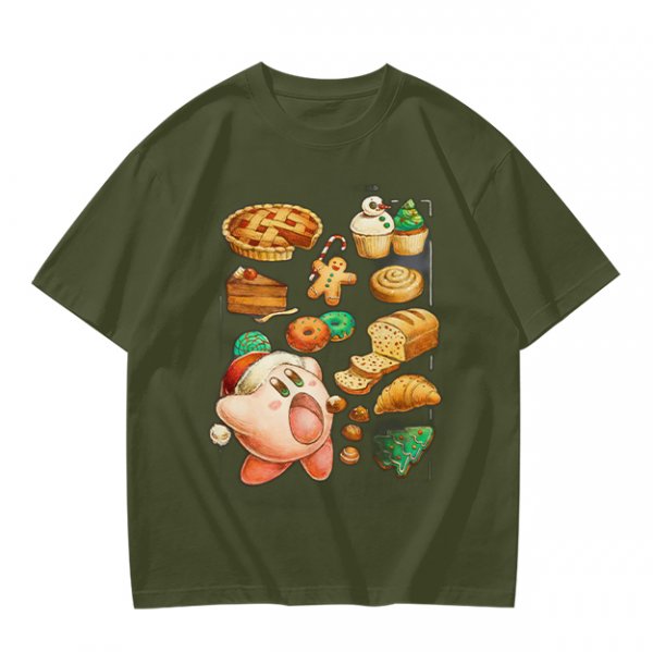 Kirby Christmas Pastry Graphic Tee For Holiday Food Lovers