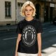 Olive cat graphic t-shirt with 'PS PS PS is my love language' print