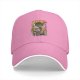 Black baseball cap with giant broccoli monster city attack print
