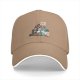 Black Baseball Cap With 'King Club' Cartoon Character Print