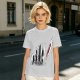 Olive T-Shirt With Evolutionary Human Silhouette Print