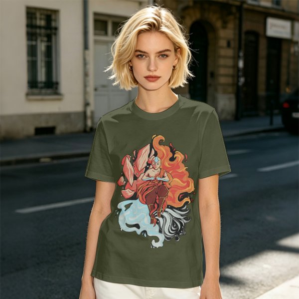 Avatar Aang Element Bending Graphic T-Shirt