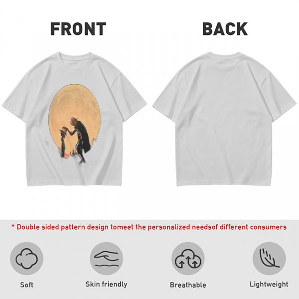 Olive T-Shirt With Moonlit Cowboy Silhouette Graphic