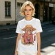 Olive T-Shirt With Monkey In Straw Hat Pirate Print
