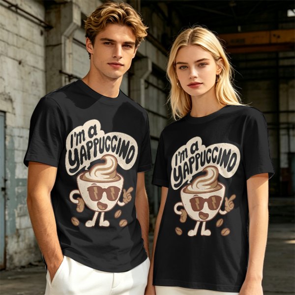 I'm a Yappuccino Coffee Cup Character Graphic T-Shirt
