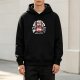 Black hoodie with muscular cat gym graphic design