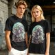 Olive T-Shirt With Magical Creature Group Art Print