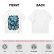 Olive T-Shirt With Playful Blue Cat Character Print