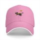Black Baseball Cap with Halloween Witch Cat and Jack-o'-lantern Design