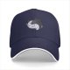 Black Baseball Cap With Sleeping Cat Graphic Print