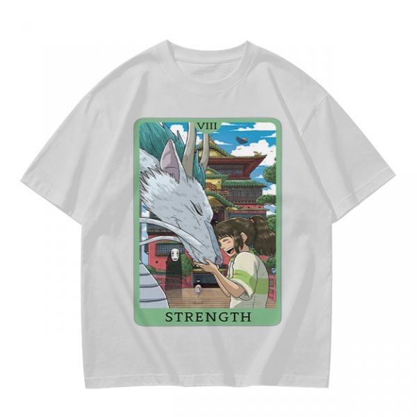 Spirited Away Haku Chihiro Strength Tarot Graphic T-Shirt