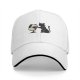 Black Baseball Cap With Cat Touching Globe Print