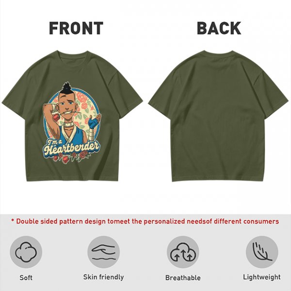 Avatar The Last Airbender Sokka I'm A Heartbender Graphic T-Shirt