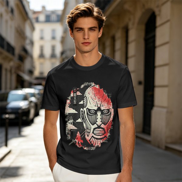 Attack on Titan Colossal Titan Graphic Olive T-Shirt