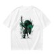 Olive Green T-Shirt With Legendary Hero Ink Splatter Art