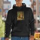 Black Hoodie With Vintage Hyrule Kart Themed Graphic Print