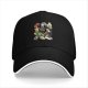 Black Baseball Cap With Cute Cats Cooking Food Graphic