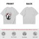 Olive T-Shirt with Japanese Style Cat and Red Sun Art Print