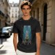 Olive Green T-Shirt With Cartoon Rabbit Character Graphic