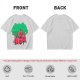 Olive T-Shirt With Cartoon Anthropomorphic Apples In Forest Print