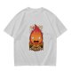 Olive t-shirt with Calcifer Fire Demon graphic print