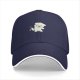 Black Baseball Cap With Cute Angry White Creature Graphic