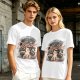 Olive graphic t-shirt with 'Don't Fight Your Demons' cat art