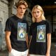 Olive T-shirt with My Neighbor Totoro Forest Spirit Tarot-style Print