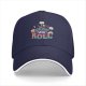Black baseball cap with sushi graphic and 'I Like The Way You Roll' text