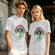 Olive Graphic T-Shirt With 'I Can't Adult Today' Rainbow Design