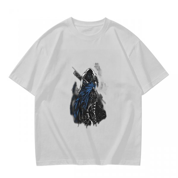 Olive Green T-Shirt With Hooded Fantasy Warrior Graphic Print