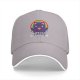 Black baseball cap with cheerful purple cat rainbow and Life is a Meowsical text