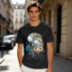 Olive T-shirt with Tangled Orange Cat Yarn It Print