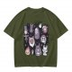 Olive T-Shirt With Cute Studio Ghibli Character Print