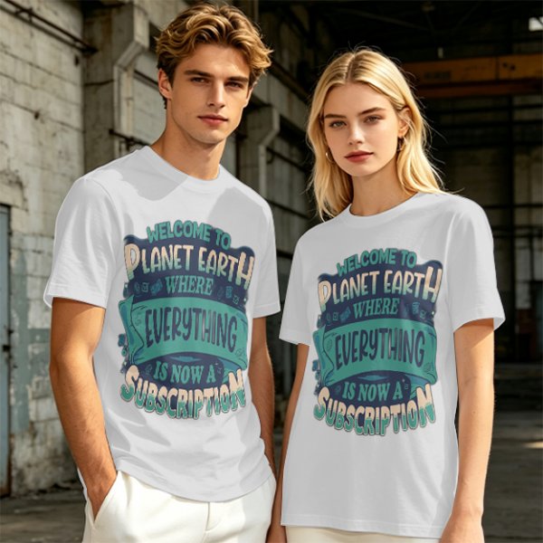 Welcome to Planet Earth Where Everything Is Now A Subscription T-Shirt