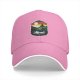 Black Baseball Cap with Retro Outdoor Landscape Graphic Patch