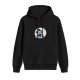 Black hoodie with cute cartoon witch Halloween graphic